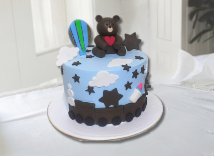 Teddy & Train Cake